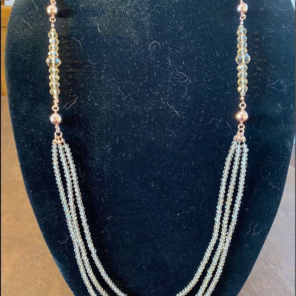 Maria Nicola 10-Way Necklace in Champagne Crystal